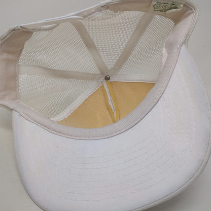Traffic Cap Trucker Hat White One Size Air-Dreco Pneumatic Hydraulic Mesh Rope
