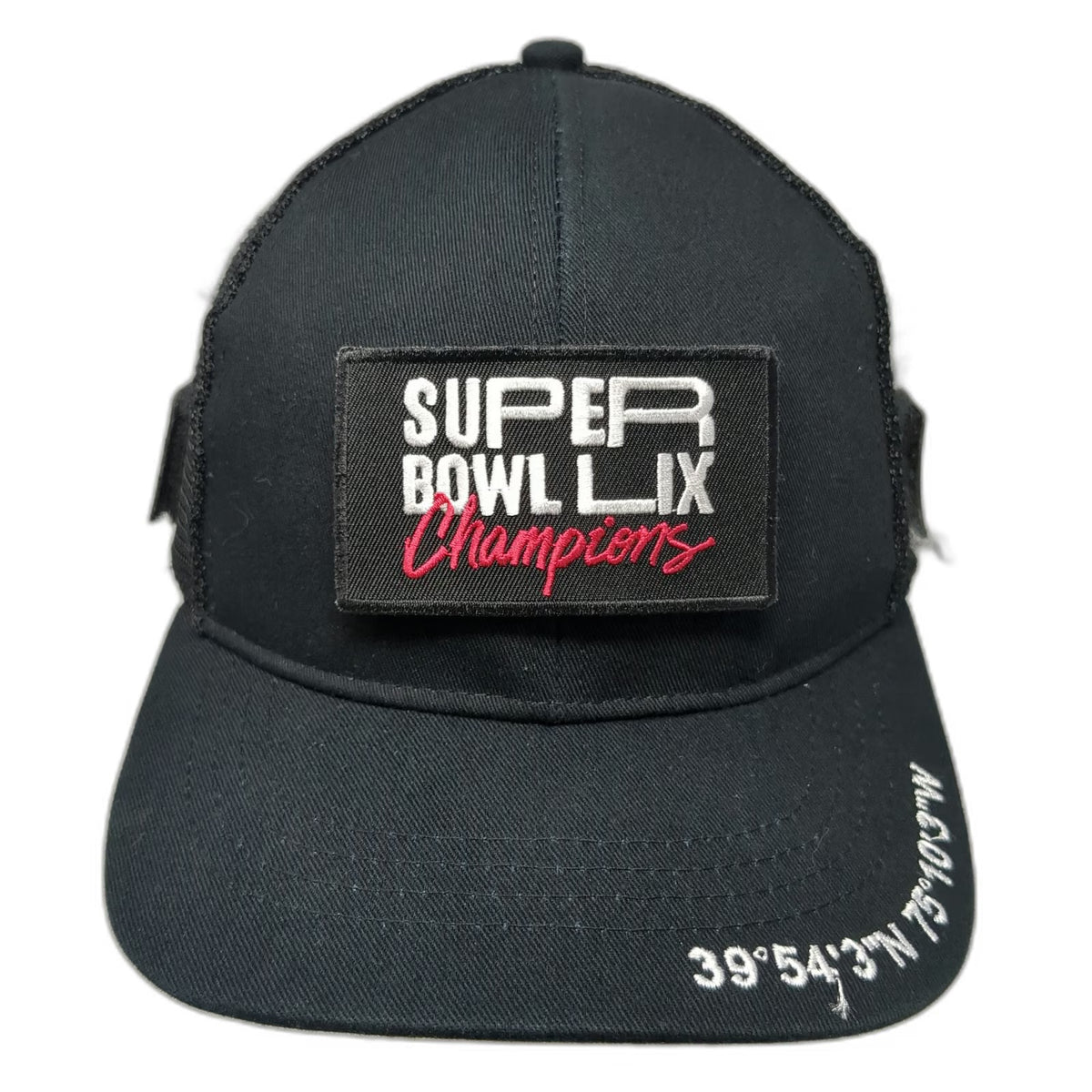 Philadelphia Eagles NFL Black Trucker Hat Super Bowl Champions LII LIX Lmt Ed