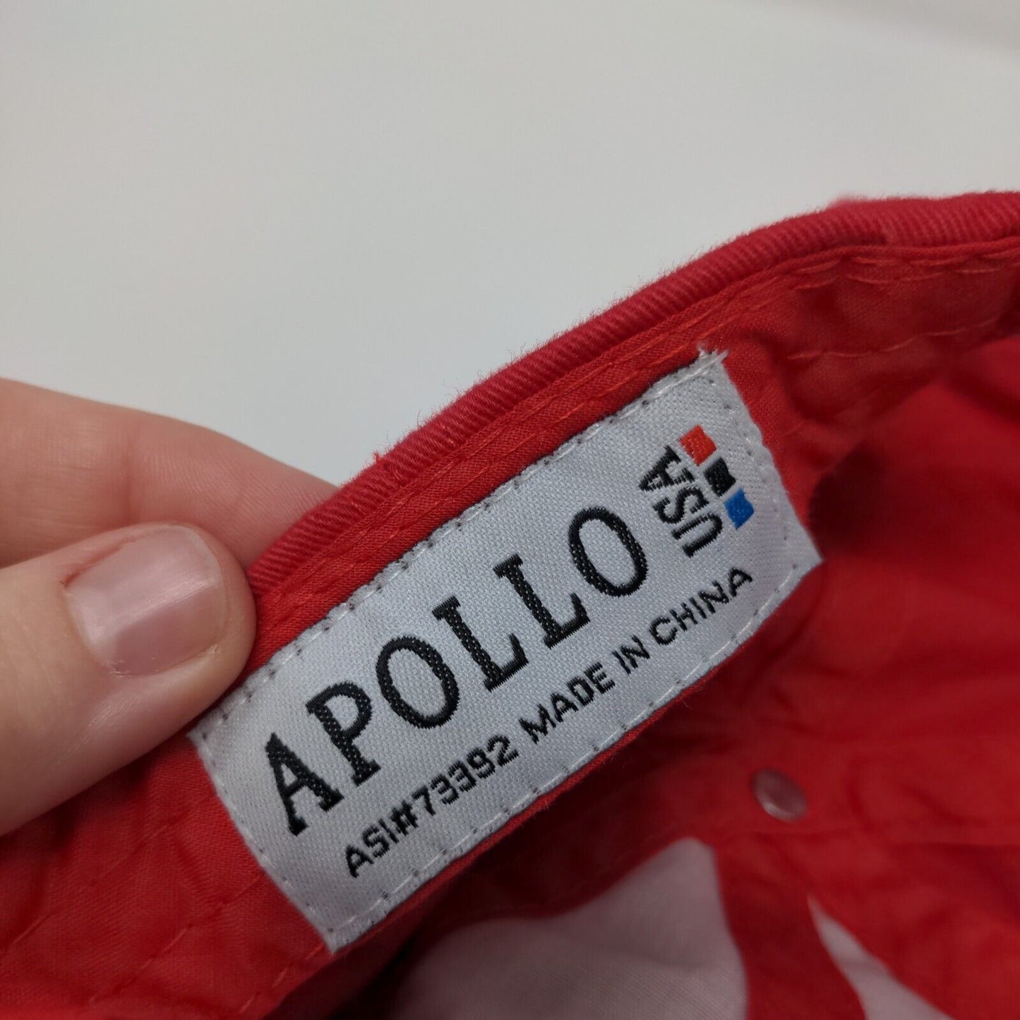 Victoria Sport Strapback Hat Red OSFA Adjustable Embroidered Apollo