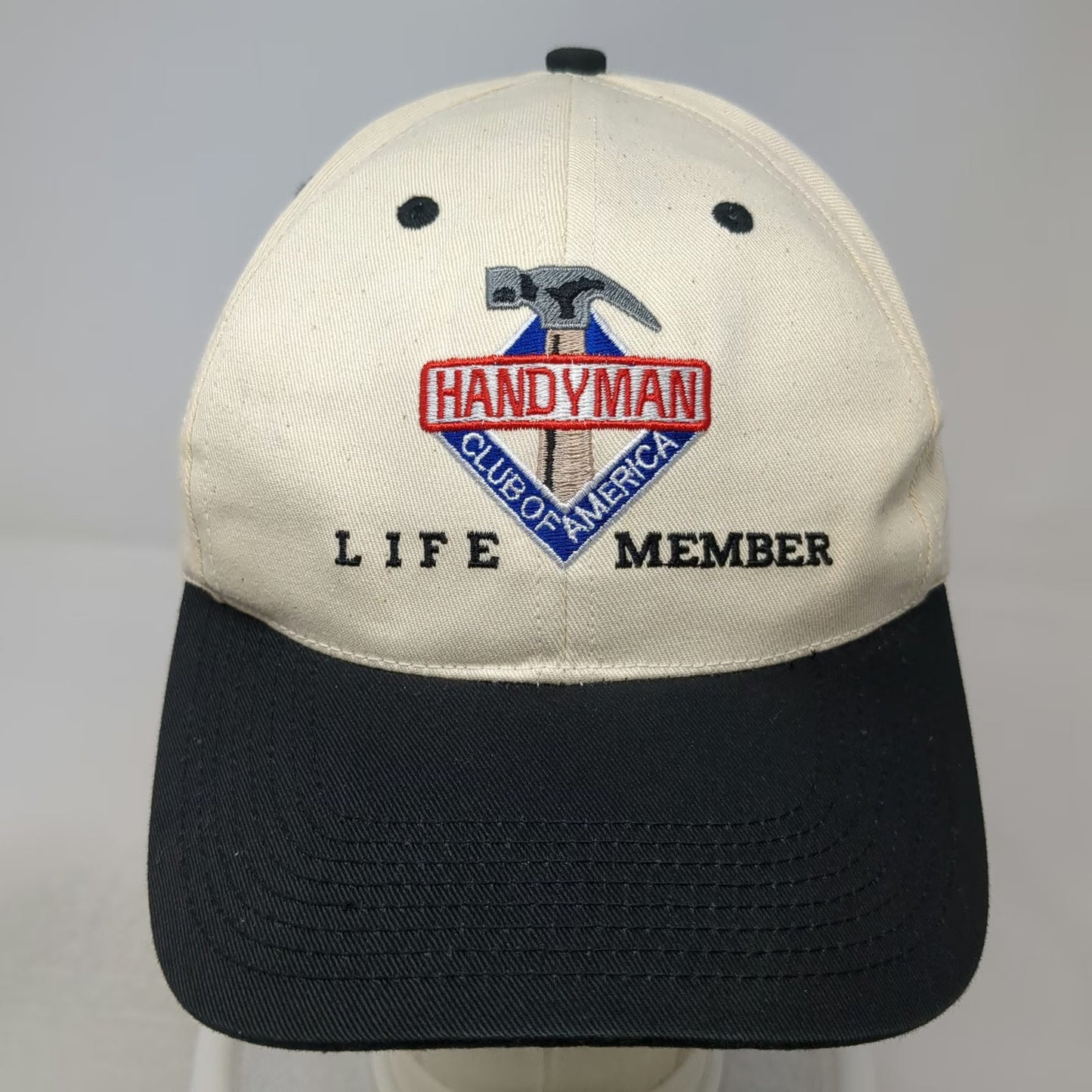 Handyman Club of America Life Member Snapback Beige Black One Size Hat Hammer