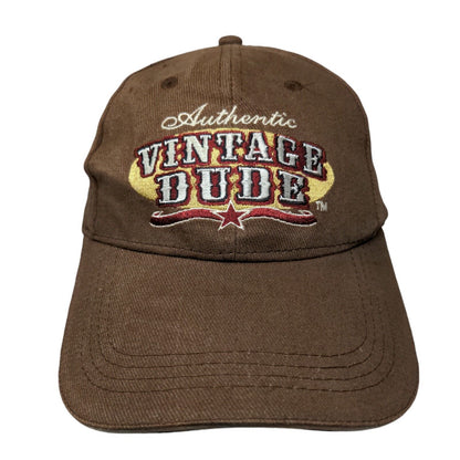 Authentic Vintage Dude This Ain't My First Rodeo Slideback Hat Brown One Size