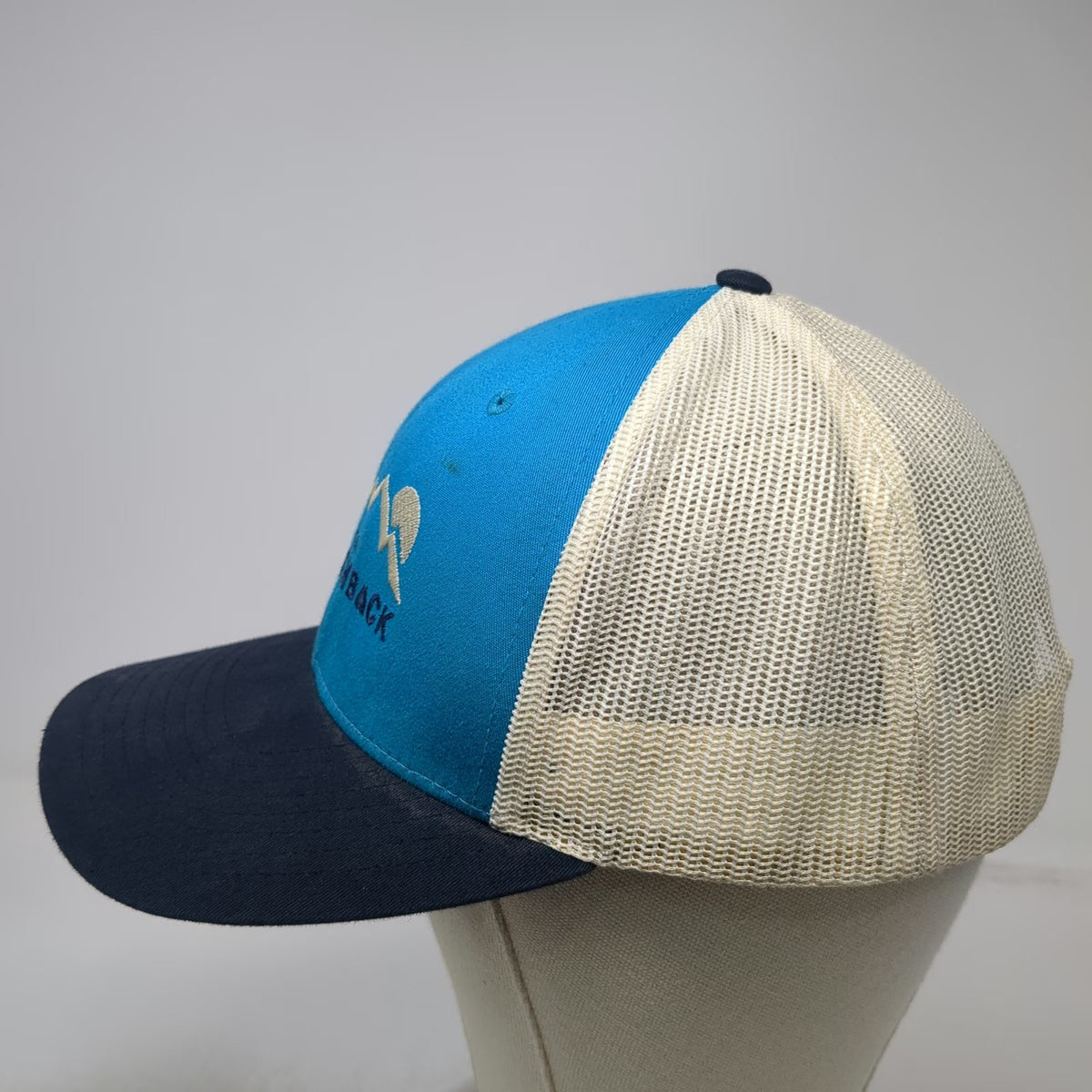 Richardson Trucker Hat Blue L Mesh Snapback The Switchback Mountain Sun Logo