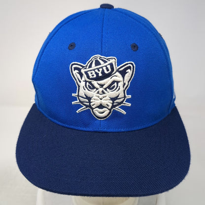 BYU Cougars NCAA Zephyr Cap Blue 7 1/8 Fitted Grey Underbrim Embroidered Hat