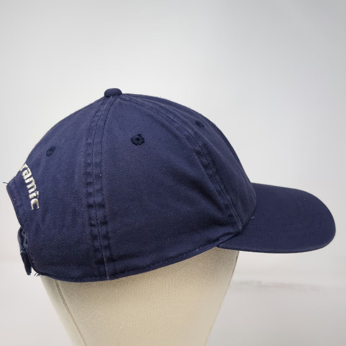 Blue Baseball Cap One Size Golfer Aurum Ceramic Strapback Silver Embroidery Hat