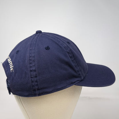 Blue Baseball Cap One Size Golfer Aurum Ceramic Strapback Silver Embroidery Hat