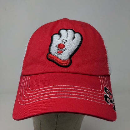 Checkered Flag Sports Men's Strapback Mesh Back Hat Red Hamburger Helper #33