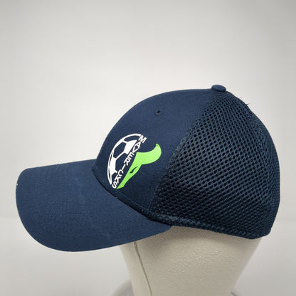 Mavericks Fitted Mesh Back Hat Blue S-M Stretch Solid New Era 39Thirty
