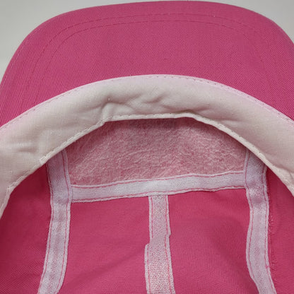 T.I. 5 Panel Pink White Satin Sugar Ball 96 Logo Slideback Camper Hat Vintage