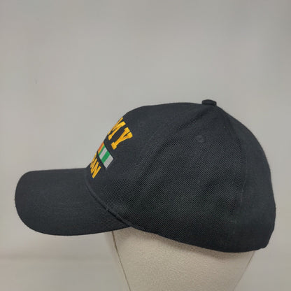 Army Veteran Strapback Hat Black 58cm Embroidered Adjustable Military