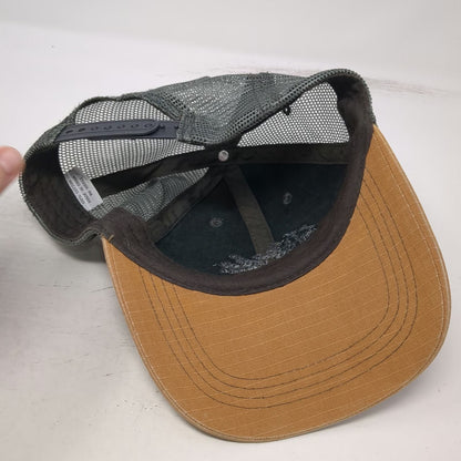 Prairie Mountain Trucker Hat Brown Gray One Size Alaska Bear Last Frontier Mesh