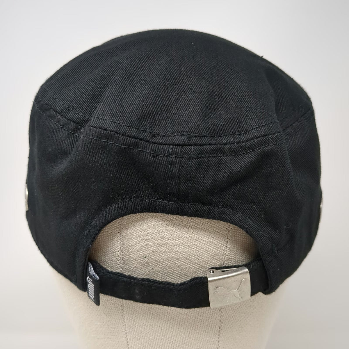 Puma Army Cap Black Pink One Size Cotton Slideback Logo Hat Cadet Military