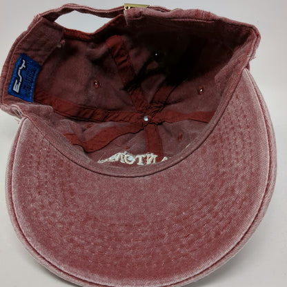 ESY Baseball Cap Red One Size San Antonio Texas EST 1845 Distressed Cotton Hat