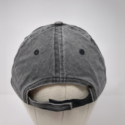 Unbranded Strapback Hat Gray One Size Solid 6 Panel Vent Holes Blank