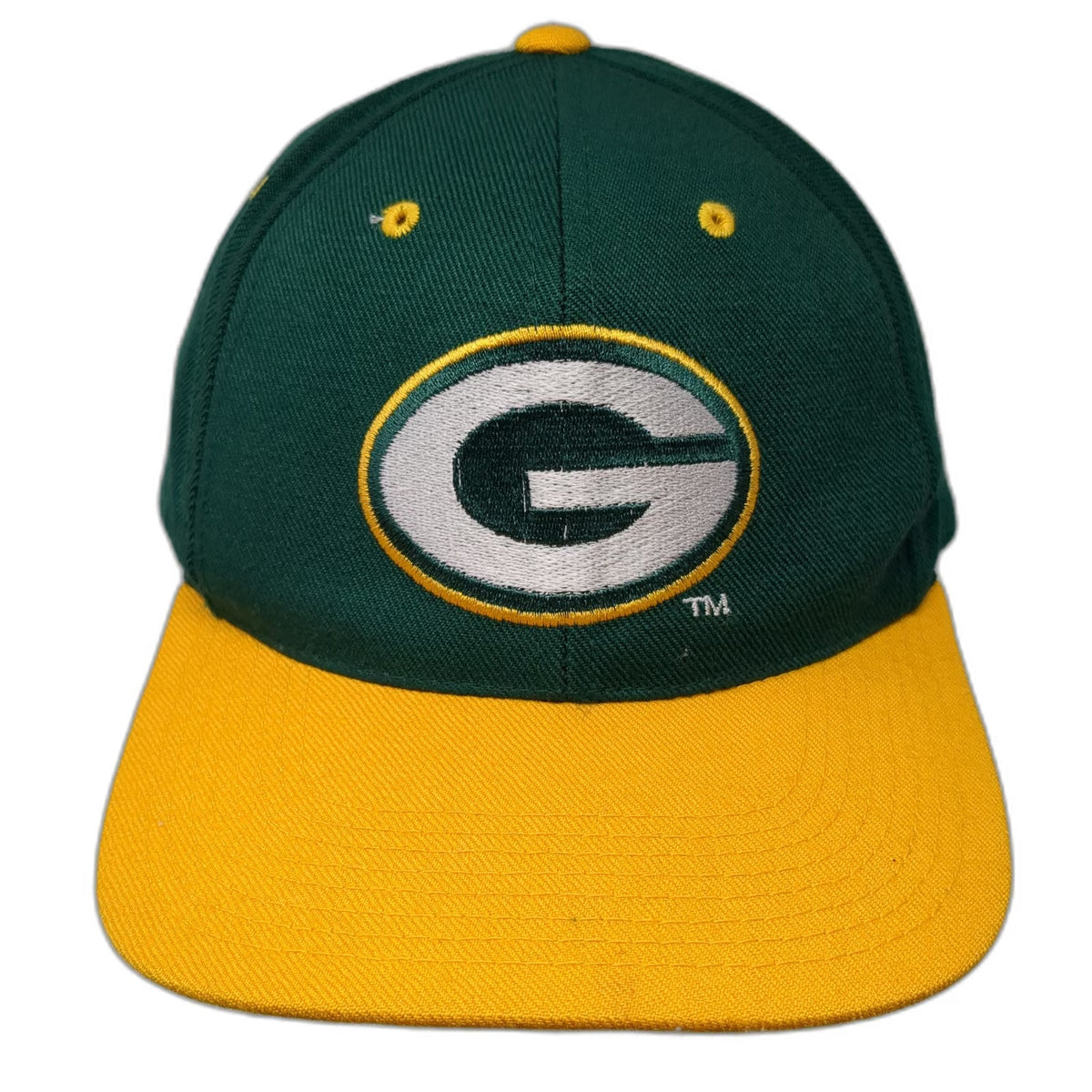 Green Bay Packers NFL ANI Snapback Hat Green One Size Flat Brim Yellow Logo Mix