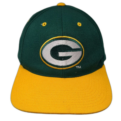 Green Bay Packers NFL ANI Snapback Hat Green One Size Flat Brim Yellow Logo Mix
