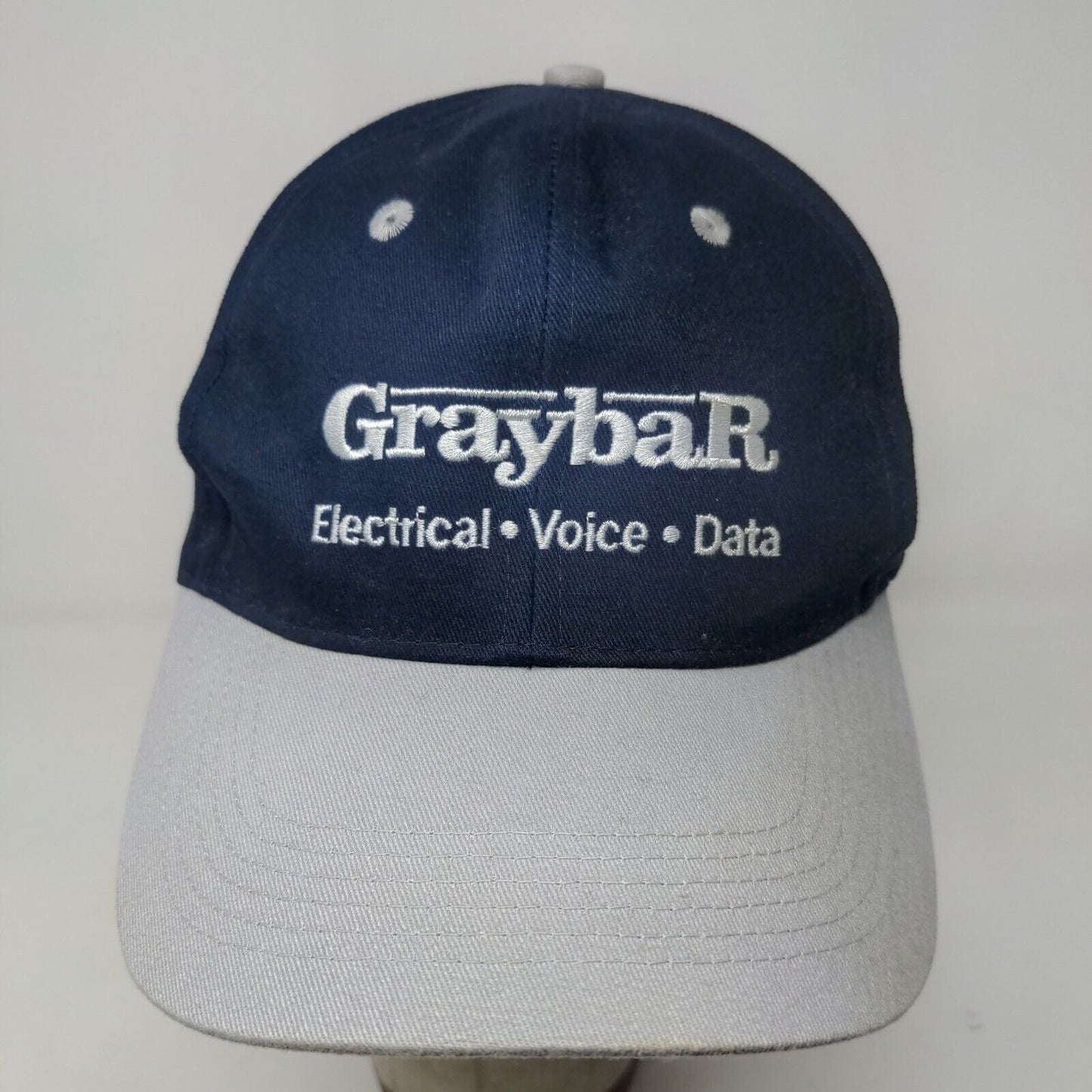 GrayBar Men's Snapback Hat Blue Gray Size OSFA Embroidered Logo Cotton