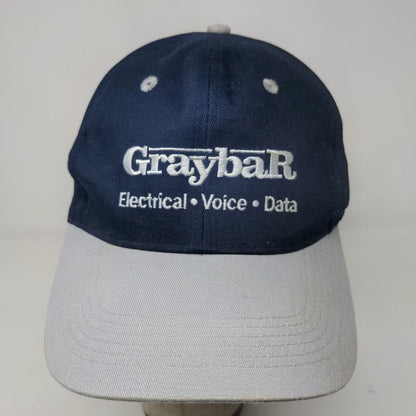 GrayBar Men's Snapback Hat Blue Gray Size OSFA Embroidered Logo Cotton