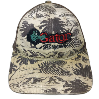 Richardson Trucker Hat Beige Brown One Size Tropical Gator Repel Snapback