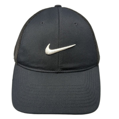 Nike Baseball Cap Black One Size Fitted Mesh Back Flexfit VRS RZN Swoosh Hat