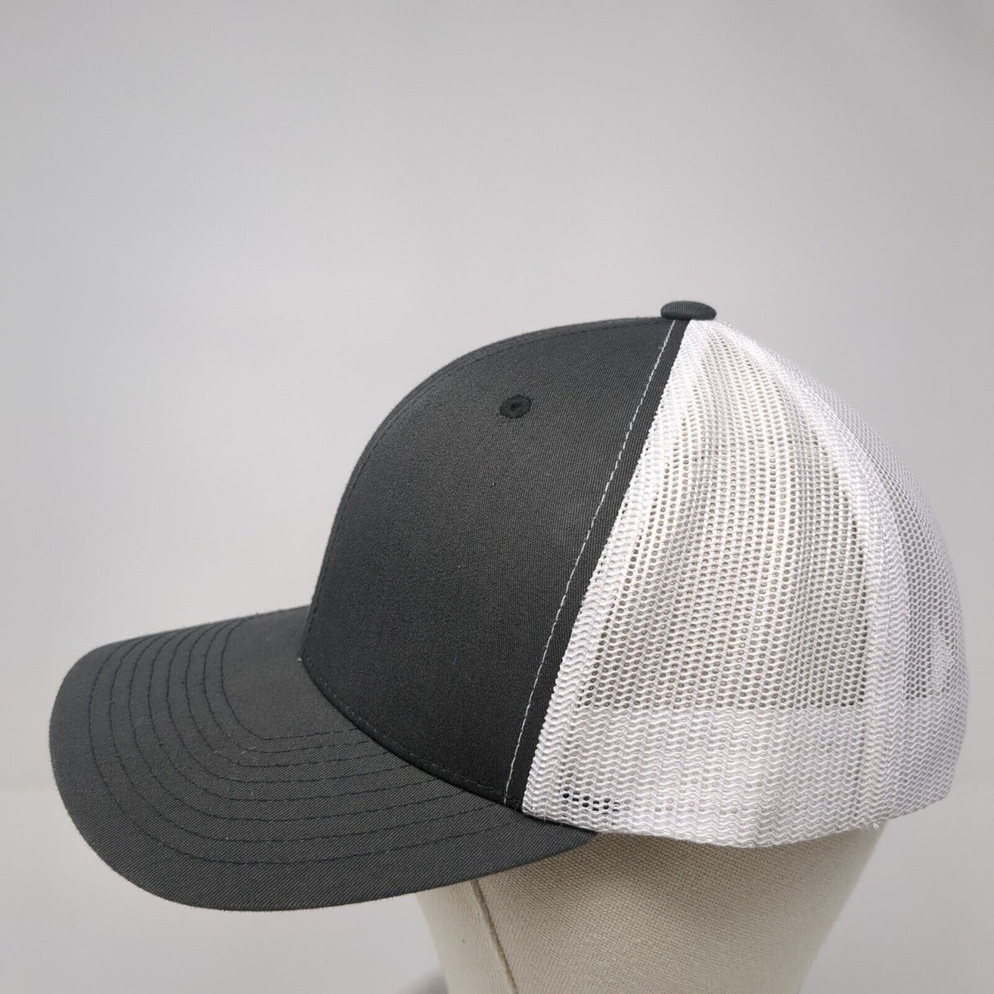 Km Snapback Trucker Hat Gray One Size Adjustable Mesh Back Classics Yupoong