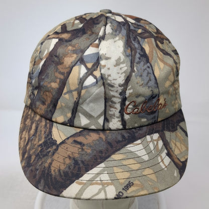 Cabela's 5 Panel Green Camo Snapback Hat One Size Made in USA Hunting Fishing