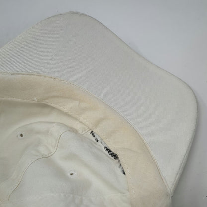 Jägermeister Baseball Cap White OSFM Distressed Brim Adjustable Embroidery Hat