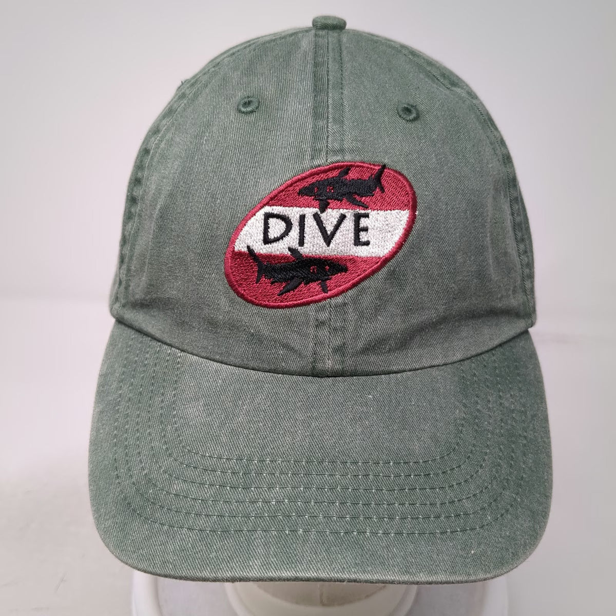 Fahrenheit Baseball Cap Green One Size Cayman Islands Scuba Dive Sharks Hat