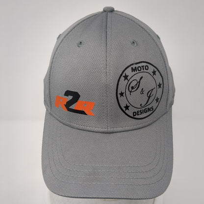 R2R Moto Designs Fitted Hat Gray L/XL Solid Athletic Works 6 Panel