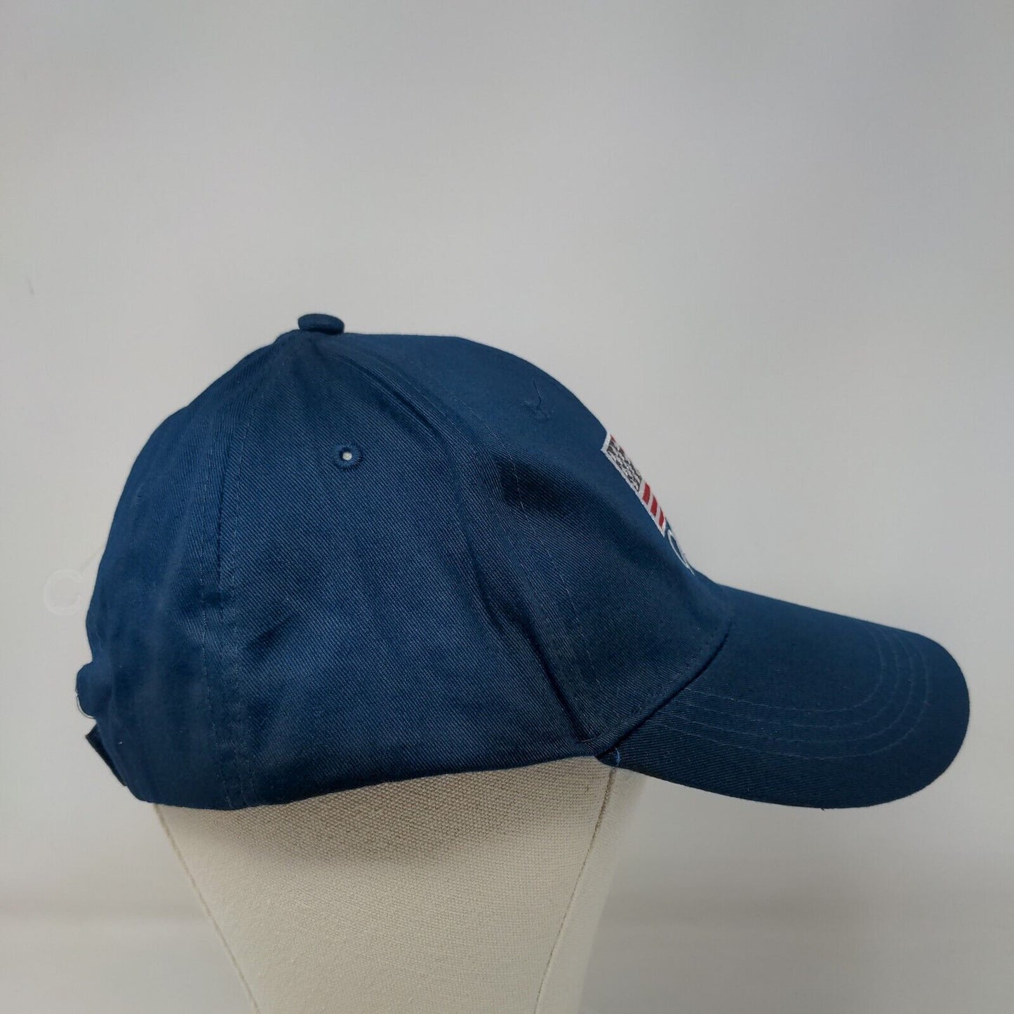 BDA Men's Strapback Hat Blue Embroidered USA Olympics Logo 100% Cotton