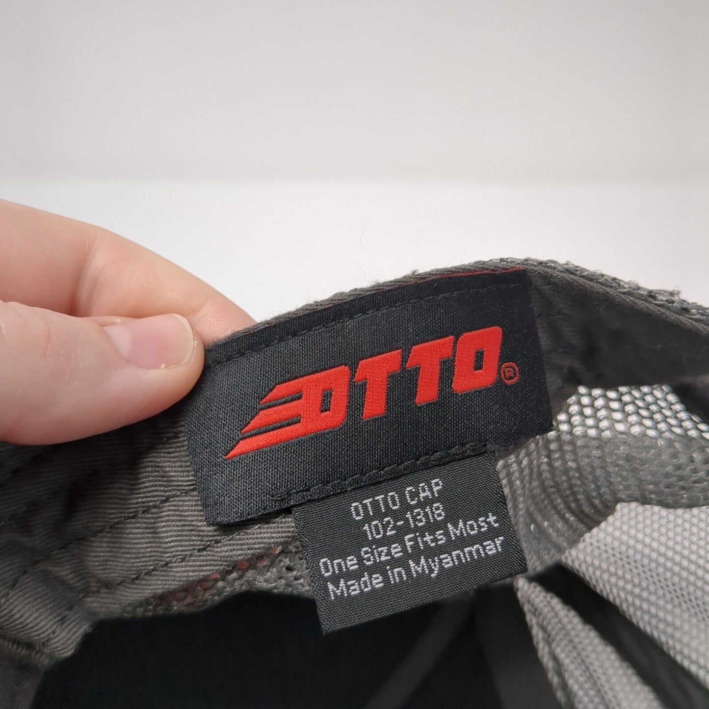 Otto Snapback Mesh Back Trucker Hat Black One Size Letter F Logo Patch