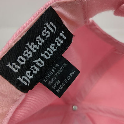 Koshkash Headwear Las Vegas Pink One Size Baseball Cap Hat Strapback Logo Silver