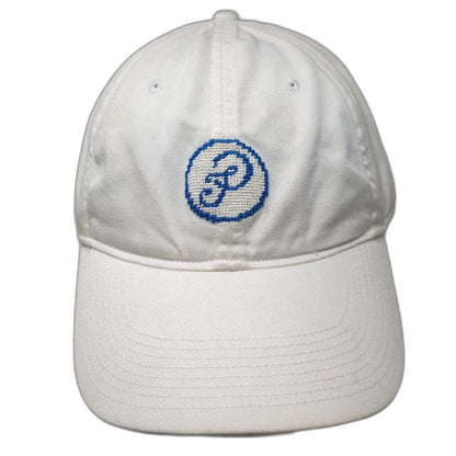 Smathers & Branson Baseball Cap White One Size Needlepoint Nantucket 9.24.21 Hat