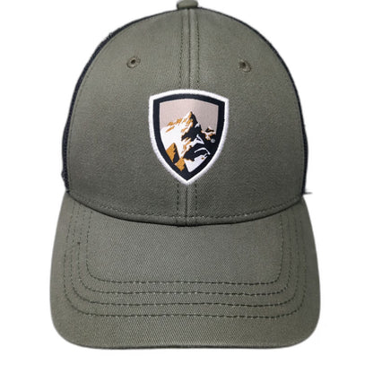 KÜHL Trucker Hat Green One Size Snapback Mesh Mountain Shield Patch Peak Hiking