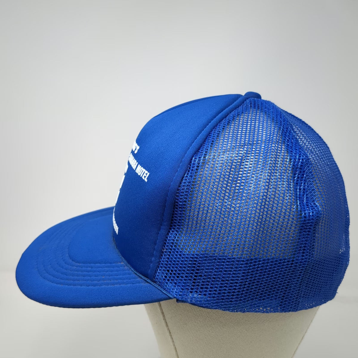 Chevron Trucker Hat Blue One Size Sahara Motel Jordan Valley Oregon Snapback