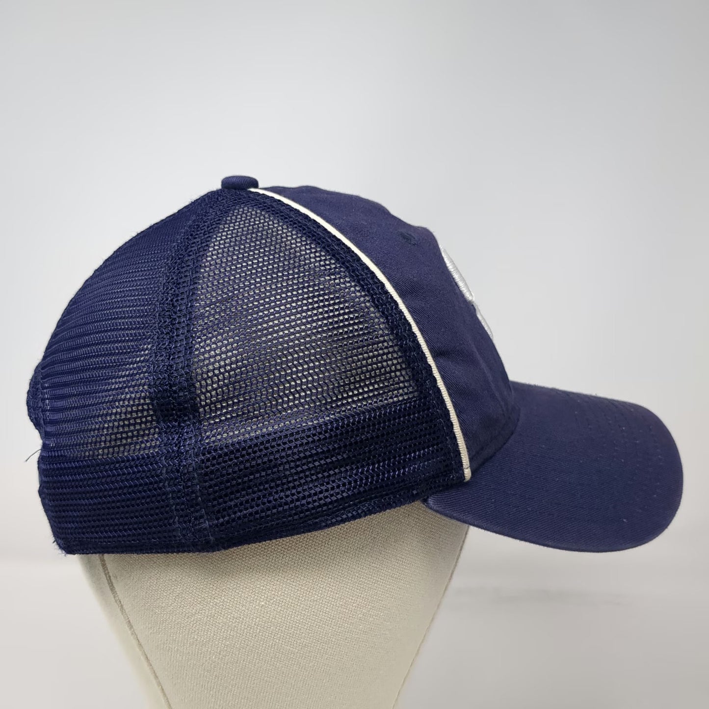 San Diego Padres MLB New Era Trucker Hat Blue OSFM Snapback Mesh White Piping