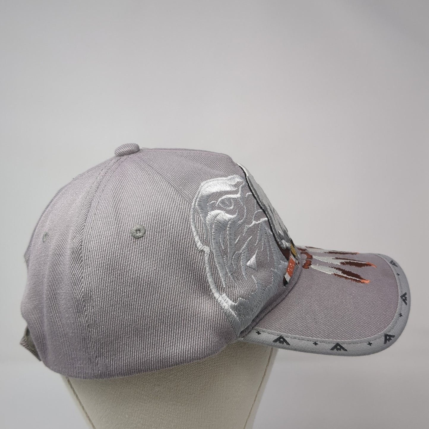 American Eagle Native Pride Baseball Cap Gray OS Adjustable Embroidered CTS