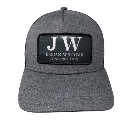JW Jordan Wilcomb Construction Snapback Trucker Hat Gray OSFM Outdoor Cap
