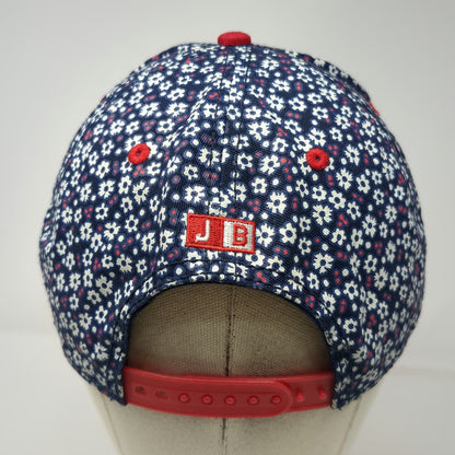 Justin Bieber Snapback Blue White Red OS Floral Swaggy Print Patch Logo Hat