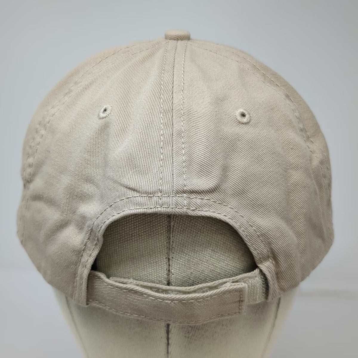 H3 Headwear Baseball Cap Beige One Size Red White Blue Strapback Hat Budweiser