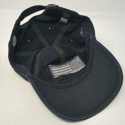 '47 NCAA Black Gray OSFM Cap American Flag OHT Adjustable Licensed Slideback Hat
