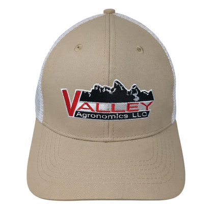 Valley Agronomics LLC Fitted Mesh Back Trucker Hat Brown XL Embroidered