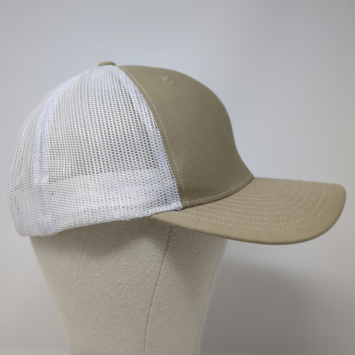 Richardson Trucker Hat Beige One Size Ray Poland & Sons Inc Mesh Snapback Hat