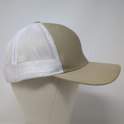 Richardson Trucker Hat Beige One Size Ray Poland & Sons Inc Mesh Snapback Hat