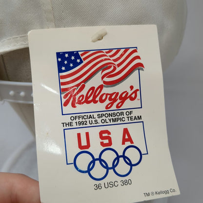 Kellogg's 5 Panel White Hat OSFM Snapback 1992 USA Olympic Team Sponsor Rings