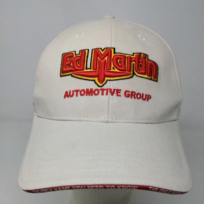 Ed Martin Automotive Group Men's Slideback Hat Tan Size OSFA Embroidered Cotton