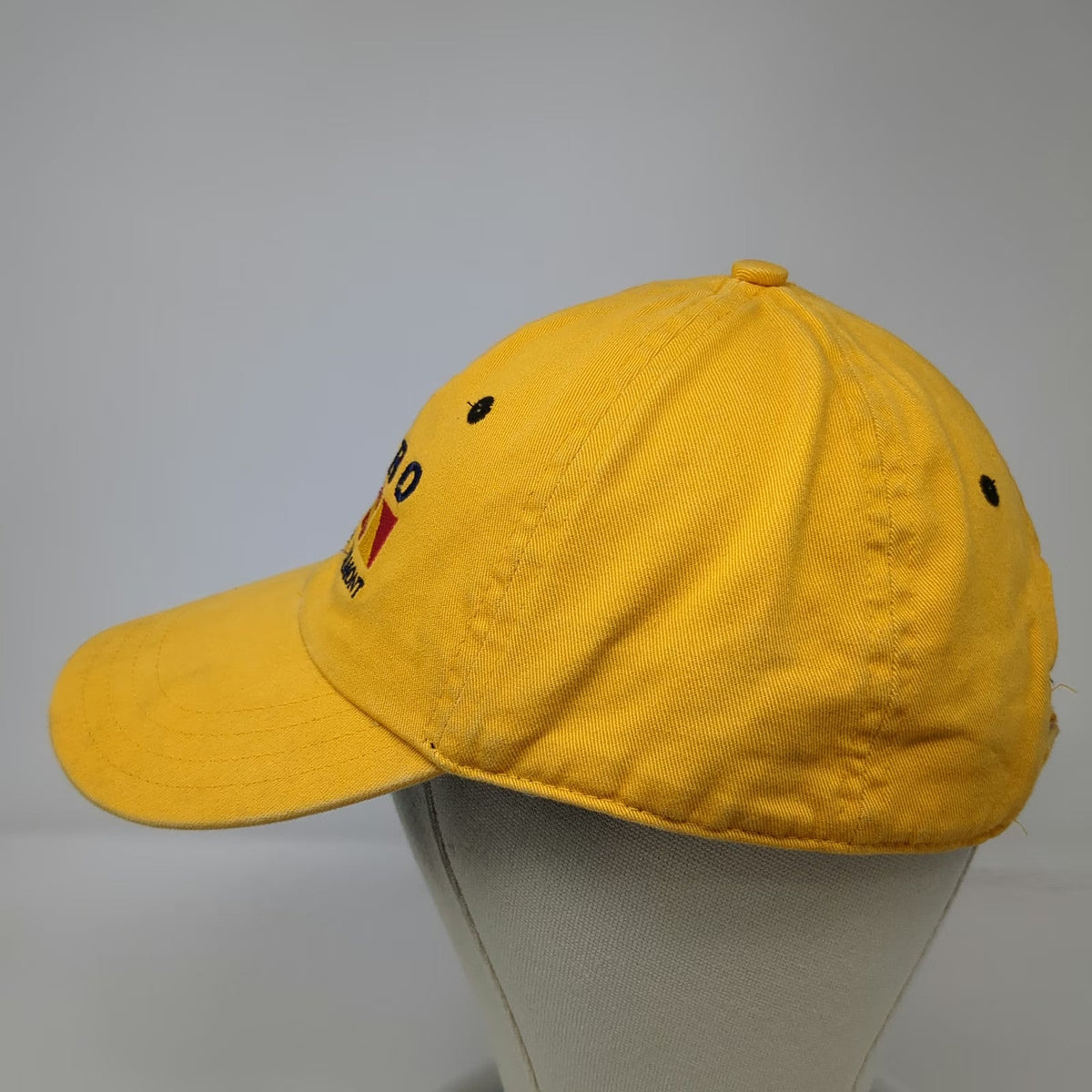 HYP Baseball Cap Yellow One Size Side Pocket North Hero Vermont Nautical Hat