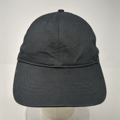Unbranded Strapback Baseball Cap Black One Size Adjustable 6 Panel Blank