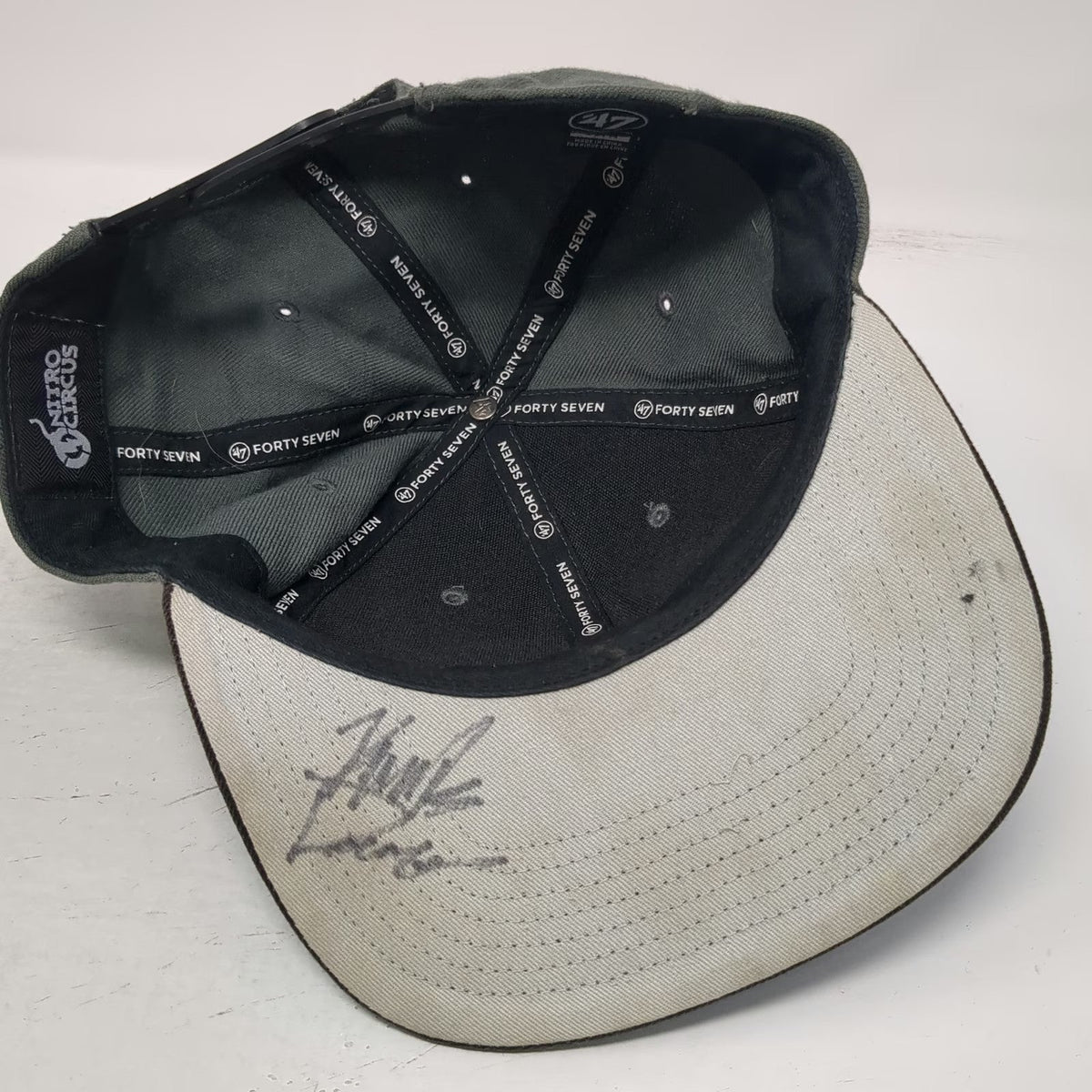 '47 Nitro Circus Snapback Gray One Size Hat Autographed Signed Embroidered Logo
