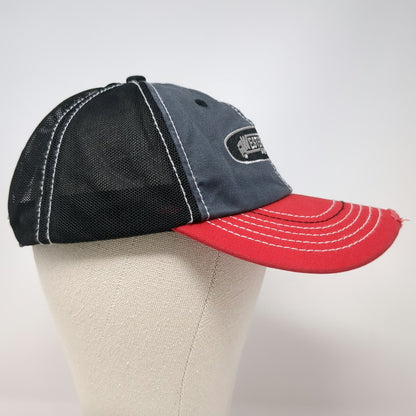 K-Products Baseball Cap Gray Red OSFM Western Trailers Semi Truck Mesh Logo Hat