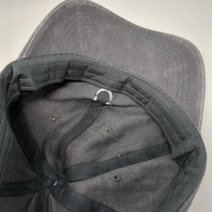 Smiley Face Slideback Hat Gray One Size Adjustable Solid 6 Panel
